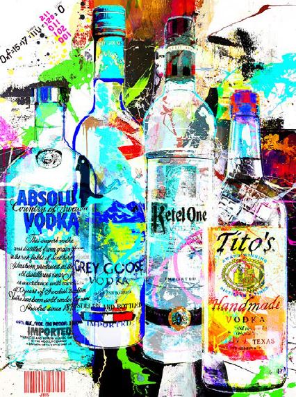 THE BISAILLON BROTHERS - Distilled - Embellished Giclee on Canvas - 36x27 inches