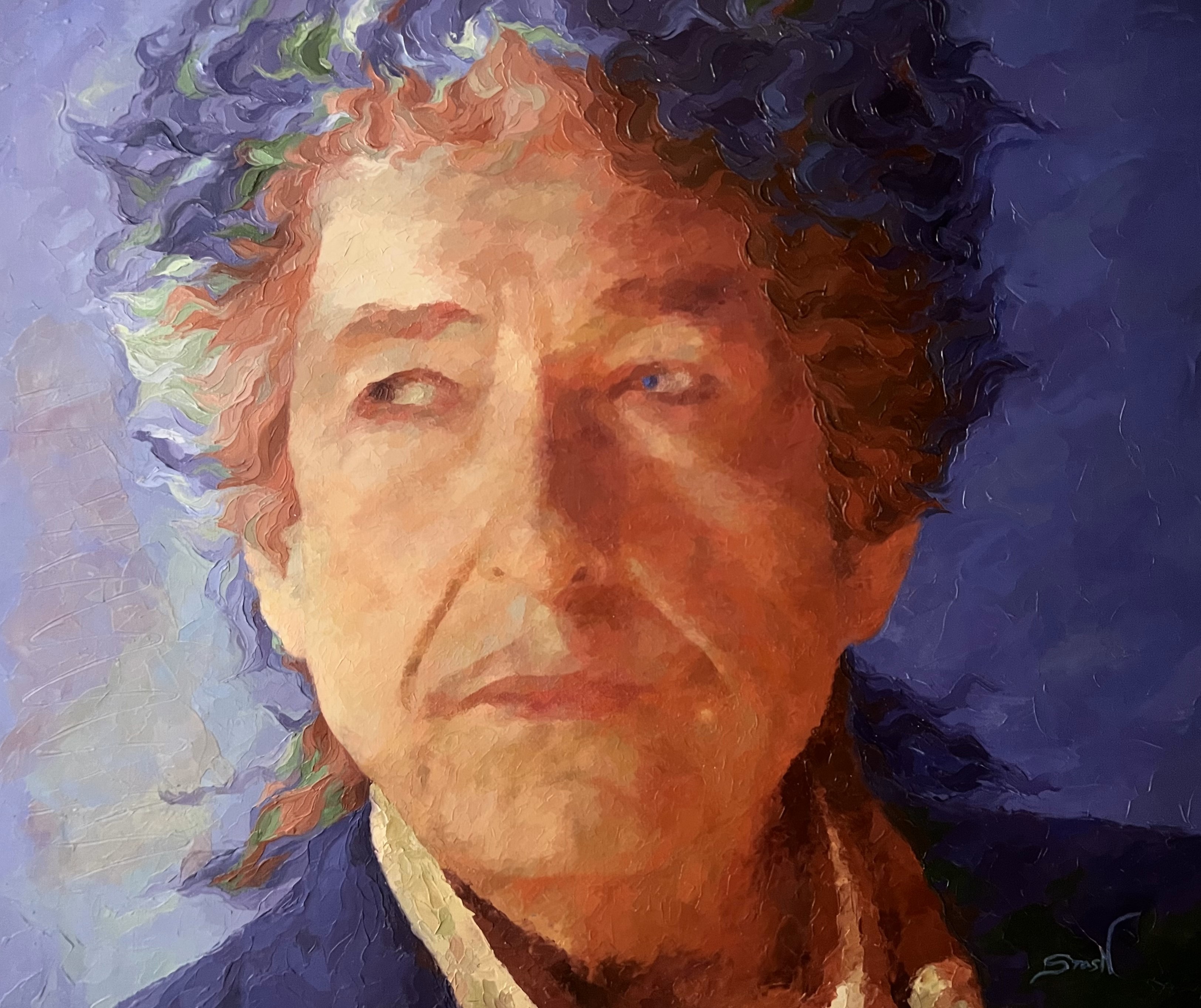 STAS NAMIN - Bob Dylan - Oil on Canvas - 25x30 inches
