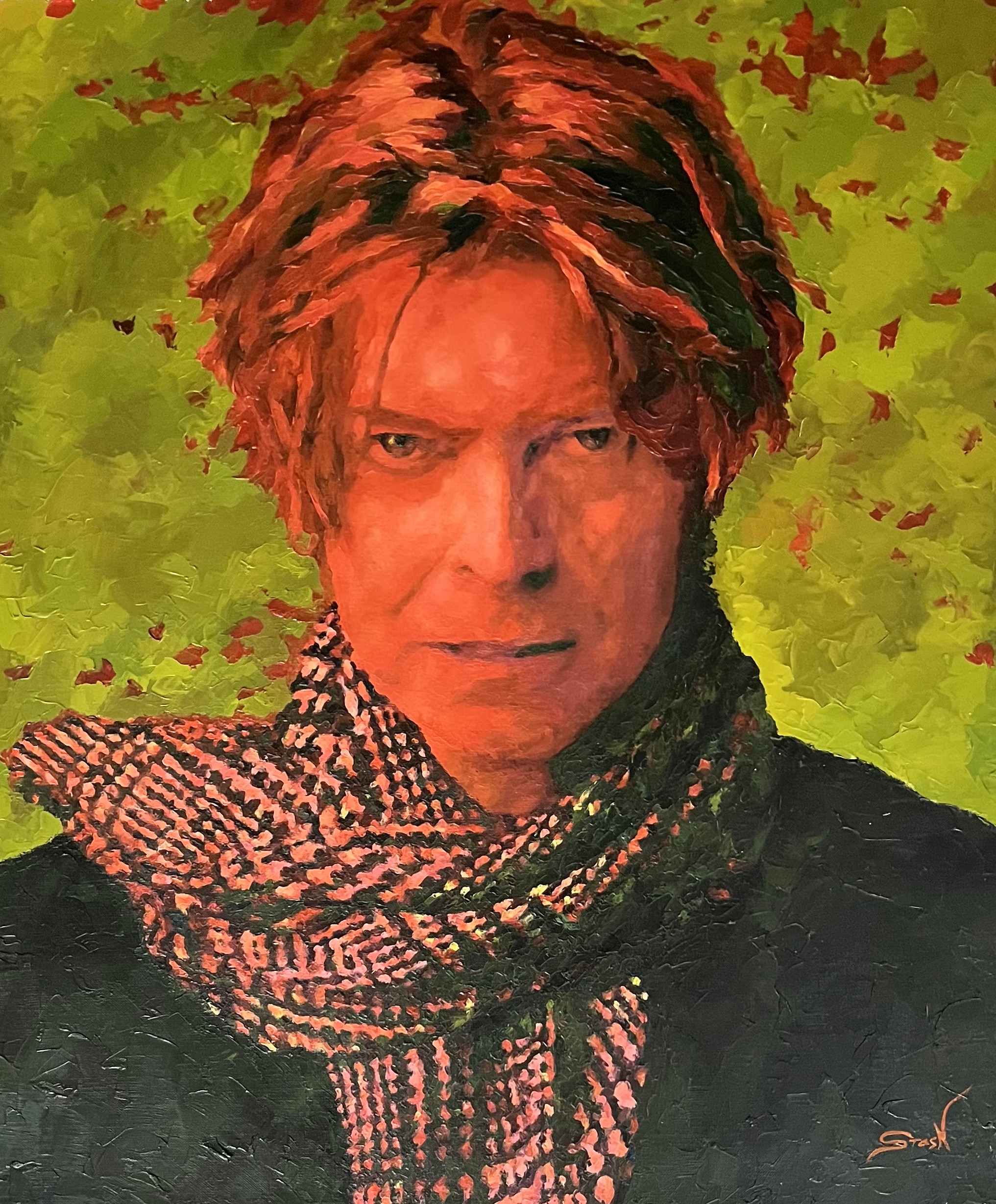 STAS NAMIN - David Bowie - Oil on Canvas - 30x25 inches