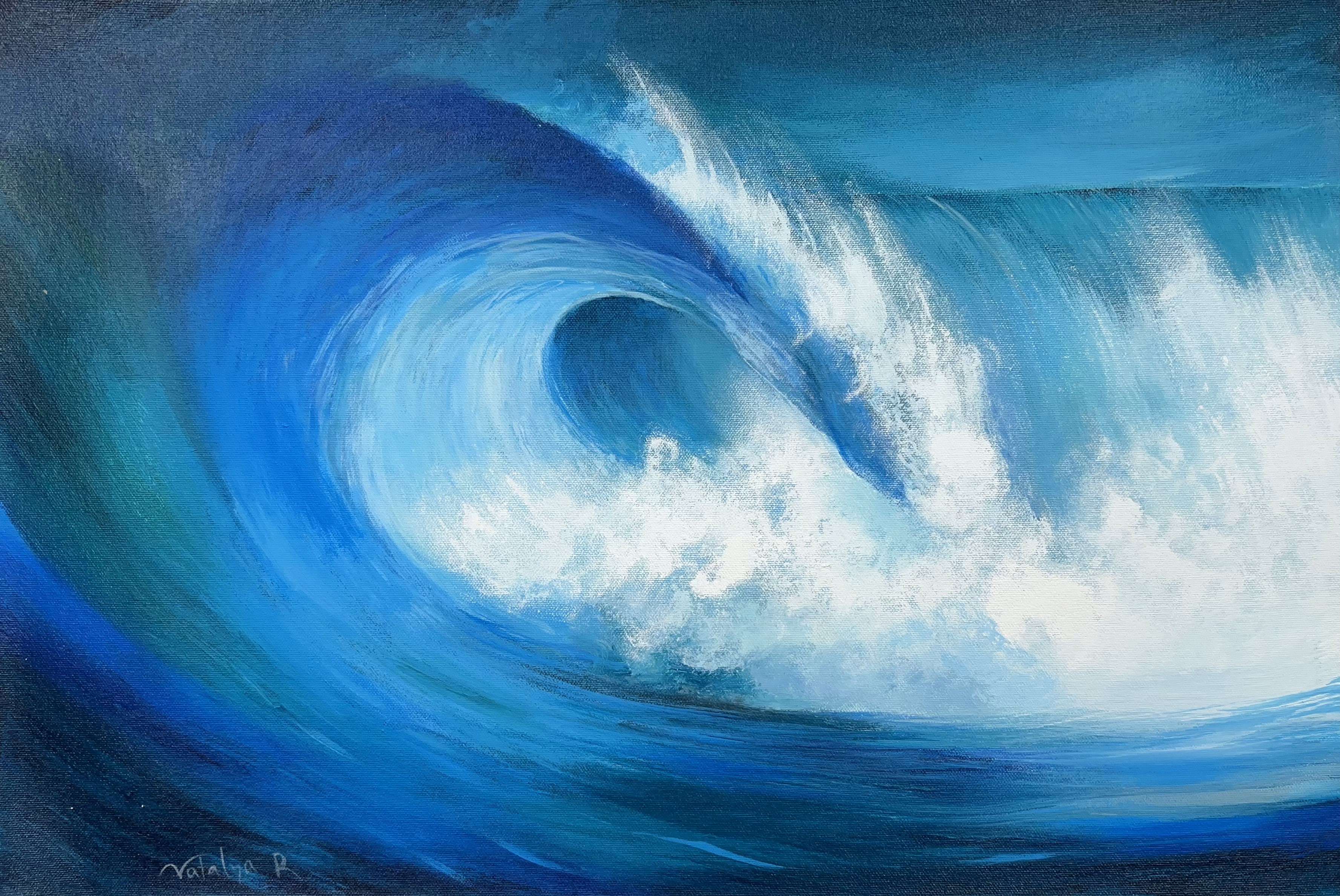 NATALYA ROMANOVSKY - Ocean Wave Series II - Acrylic on Canvas - 24 x 16 inches