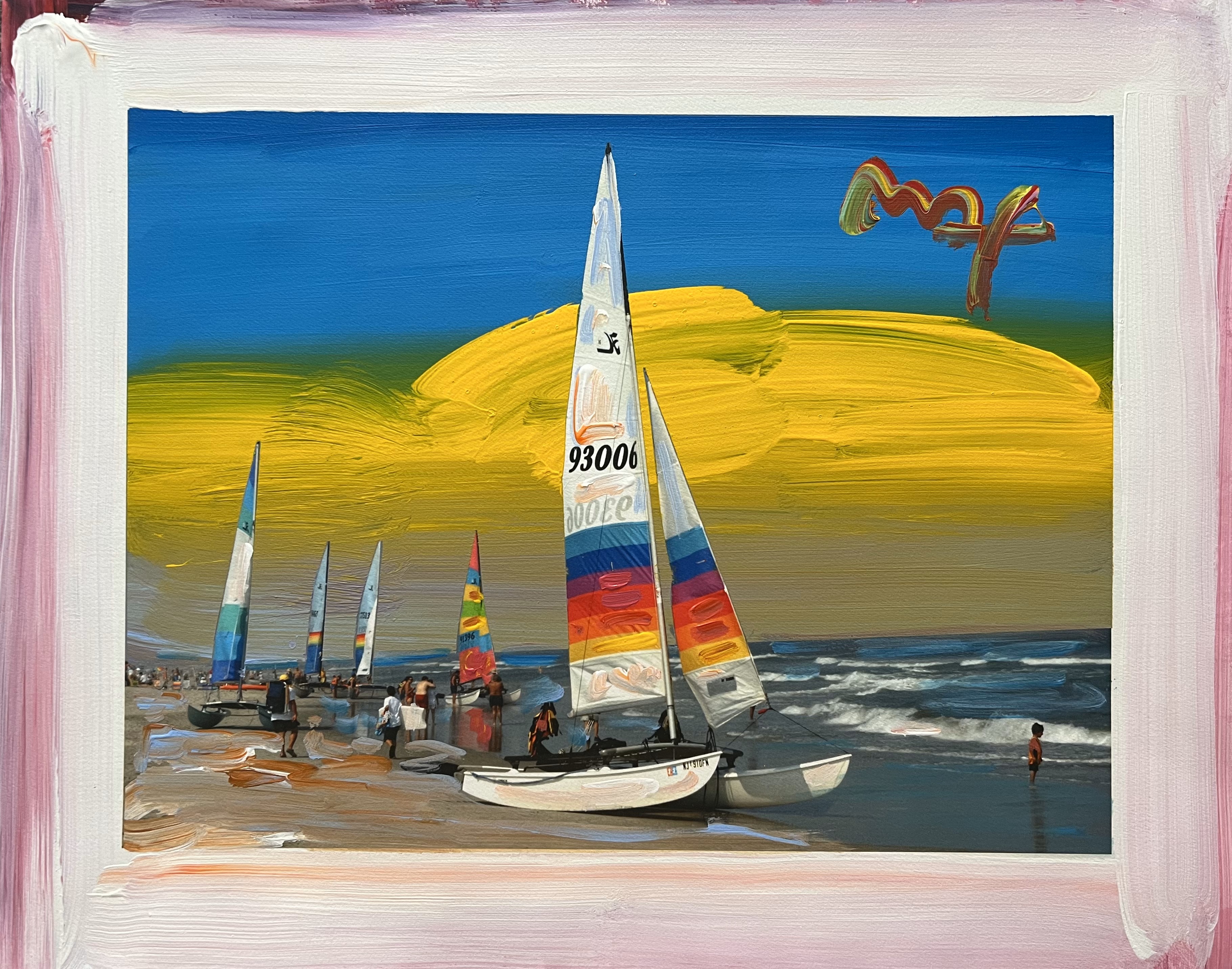 PETER MAX - Sailboat Series - Mixed Media Paper - 16x20 inches