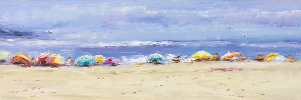 ELENA BOND - Move With The Sea - Mixed Media on Canvas - 24x72 inches