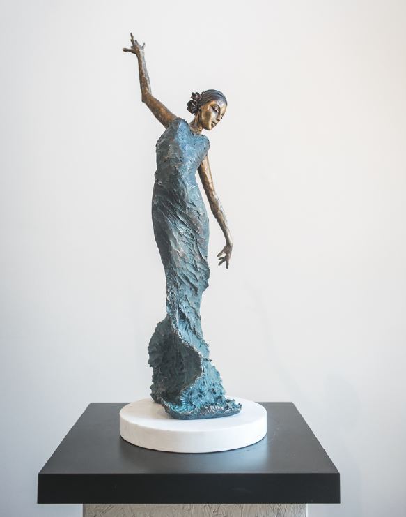 ELENA BOND - Dalia - Bronze Sculpture - 34x13x14 inches