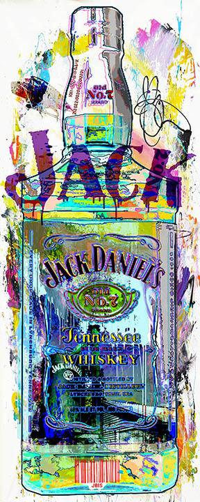 THE BISAILLON BROTHERS - Tall Drink of Whiskey - Embellished Giclee on Canvas - 40x30 inches