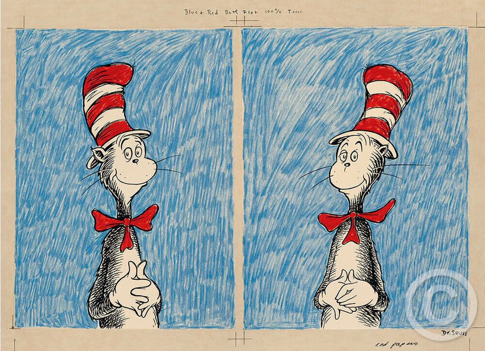 DR. SEUSS - The Cat's Debut - Diptych, Left, Right - Pigment Print on Archival Paper - 26 x 35.5 inches