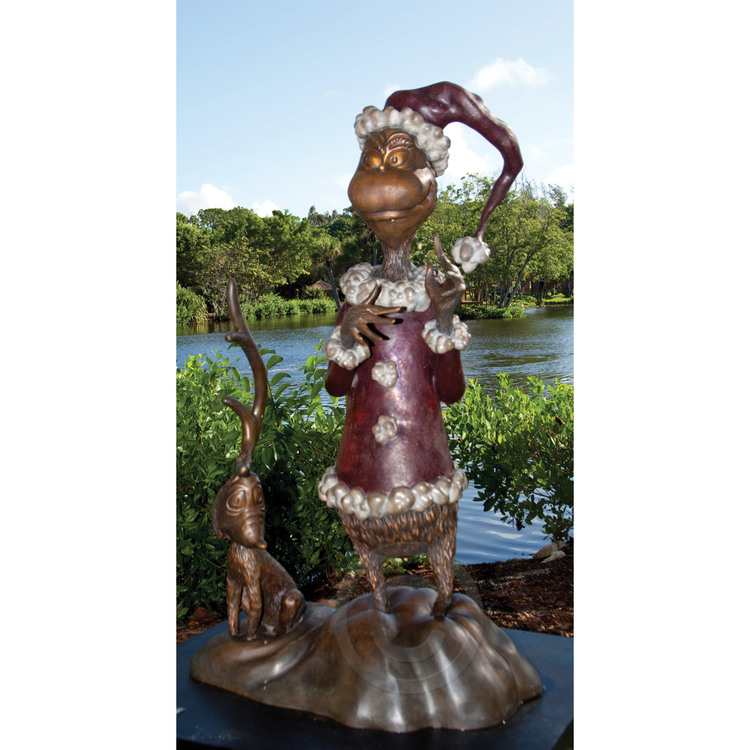 DR. SEUSS - The Grinch - Large Scale - Large Scale Bronze Sculpture - 60”h x 30”w x 20.25”d