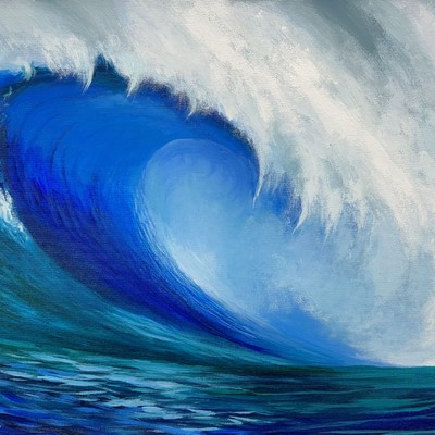 NATALYA ROMANOVSKY - Ocean Wave Series I - Acrylic on Canvas - 24 x 16 inches