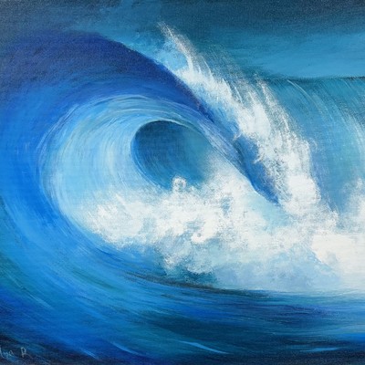 NATALYA ROMANOVSKY - Ocean Wave Series II - Acrylic on Canvas - 24 x 16 inches