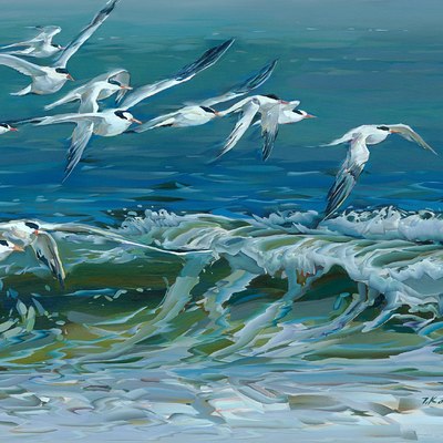 JOSEF KOTE -  Feeling Serene - Acrylic on Canvas - 36x48 inches