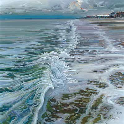 JOSEF KOTE - Breath Of The Sea - Acrylic on Canvas - 48x48 inches