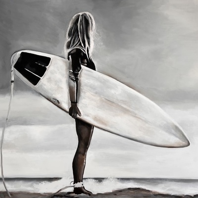 LOIS MANTAK - Surf Check - Acrylic on Canvas - 48x60 inches
