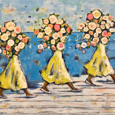 MICHELLE SCHLEIDER - Daughters of Spring - Oil on Canvas - 16 x 20 inches