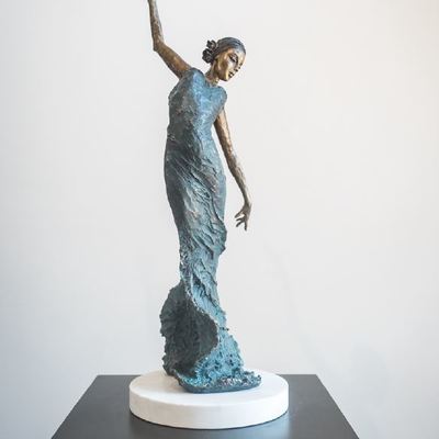 ELENA BOND - Dalia - Bronze Sculpture - 34x13x14 inches