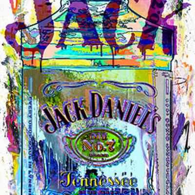 THE BISAILLON BROTHERS - Tall Drink of Whiskey - Embellished Giclee on Canvas - 40x30 inches