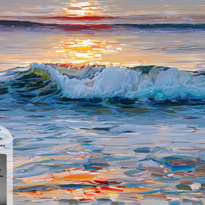 JOSEF KOTE - Peaceful Sound & Deluxe Book - Embellished Giclee on Canvas - 40 x 60 inches